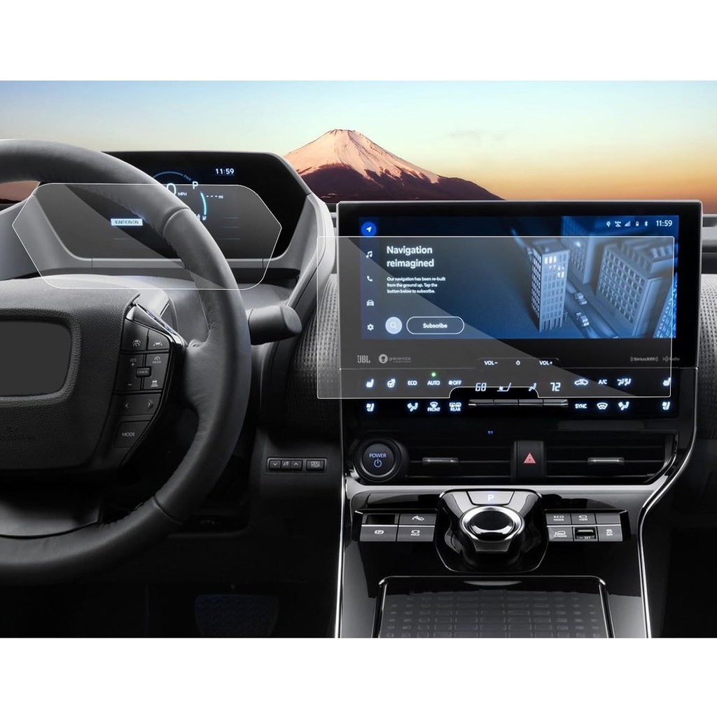 SXCY 4 CÁI cho 2025 Bộ bảo vệ màn hình Toyota bZ4X / Solterra [GPS + Dash] cho 2023-2025 Phụ kiện To