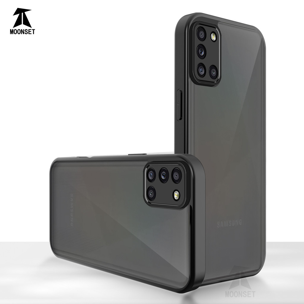 Dành Cho Samsung Galaxy A31 Ốp điện thoại Cứng Mờ Da-Cảm Giác Mềm Khung TPU Chống Sốc Mỏng Vỏ