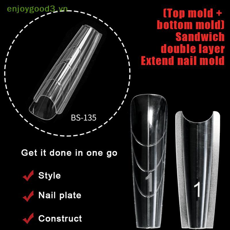 / / Fashion VN / / Sandwich Dual Nail Forms 240 chiếc 15size Extensions-Dual Forms Coffin Almond Nai
