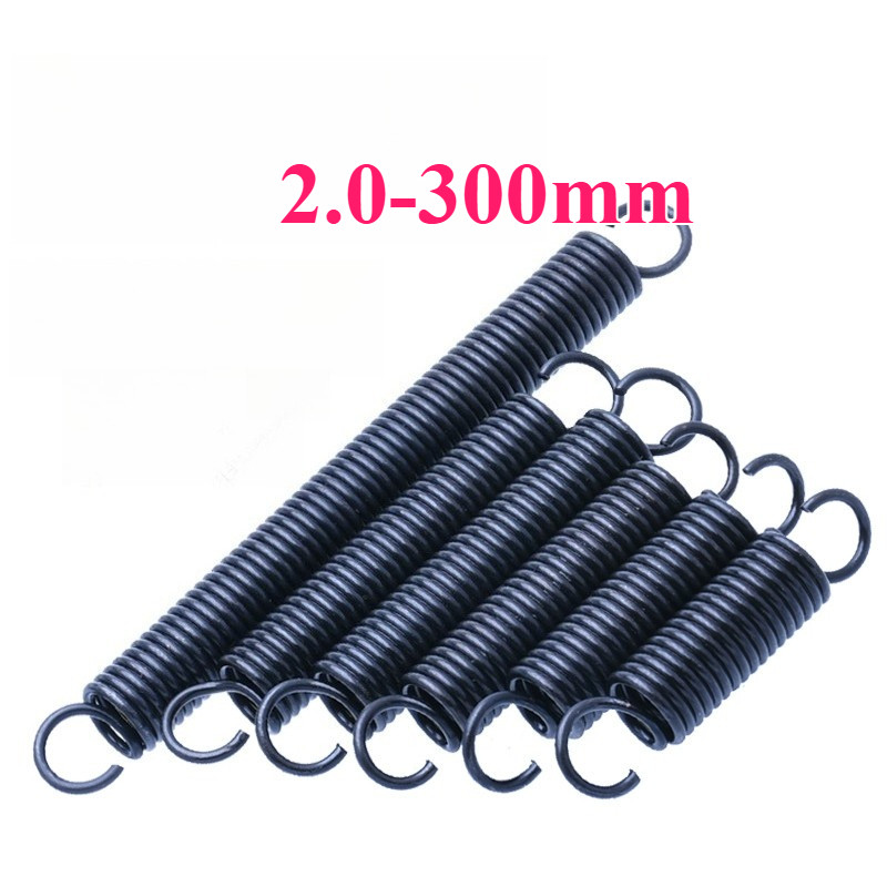 Lò xo căng / lò xo d = 2.0mm, OD15 / 20mm, L = 60 ~ 300mm lò xo căng có móc, áp dụng cho cửa nhà để 
