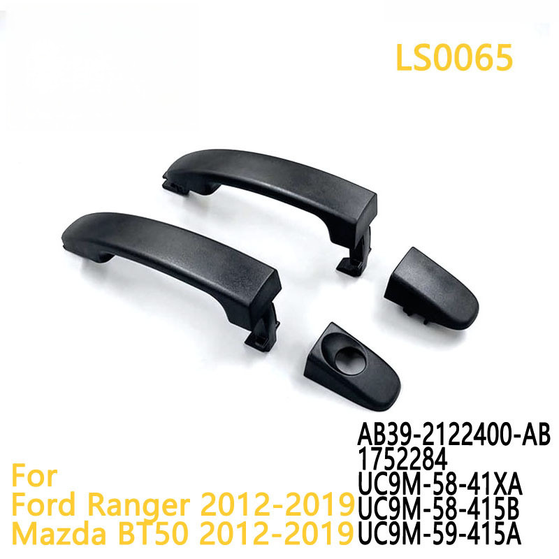 Tay nắm cửa bên ngoài FORD RANGER BT50 Tay nắm cửa ô tô màu đen AB39-2122400-AB UC9M-58-41XA 1752284