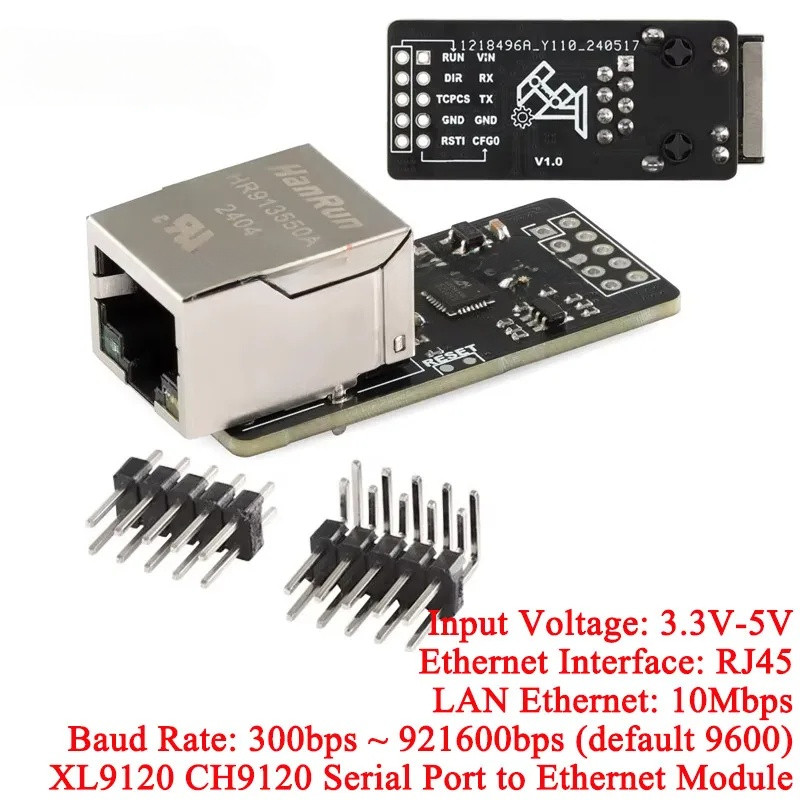 CH9120 Cổng nối tiếp mạng sang mô-đun Ethernet XL9120 Chip đơn Máy tính Truyền trong suốt TCP / IP U