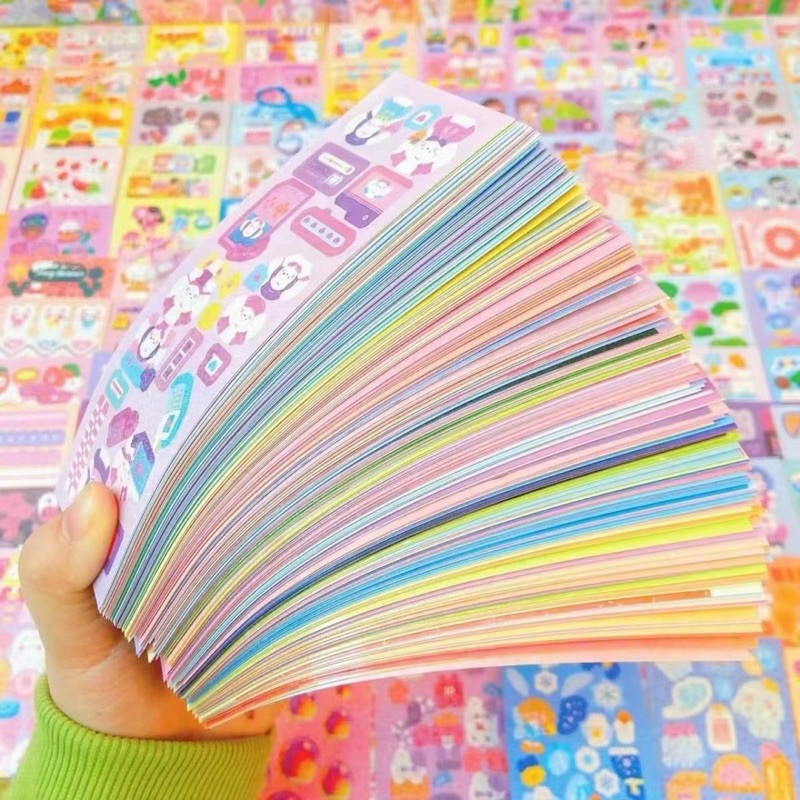 Miếng Dán STICKER Lấp Lánh Xinh Xắn Cho Bé Set 200 Tấm