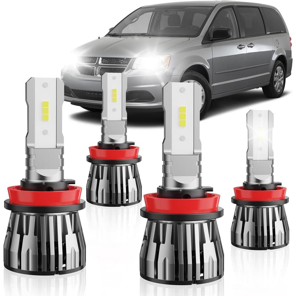 Combo Bóng Đèn Chùm Thấp Cao Grand Caravan Tương Thích Với Dodge Grand Caravan 2011 2012 2013 2014 2