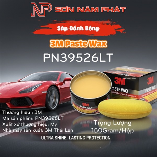 Sáp Đánh Bóng Cao Cấp 3M Paste Wax PN39526LT – 150G | Xuất Xứ Thái Lan