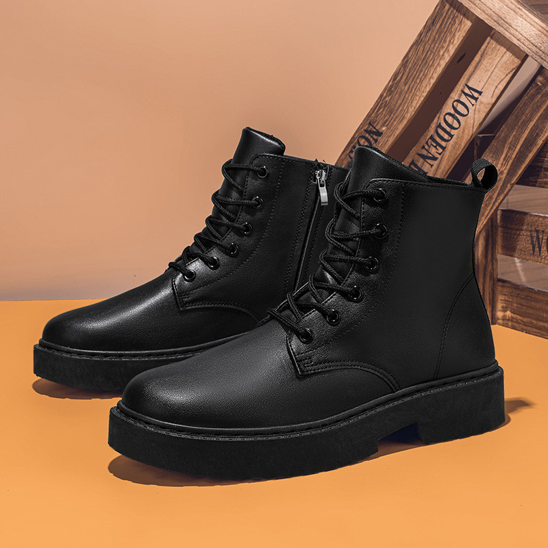 Men's Martin Boots All-Season Versatile Leather Boots Work Boots