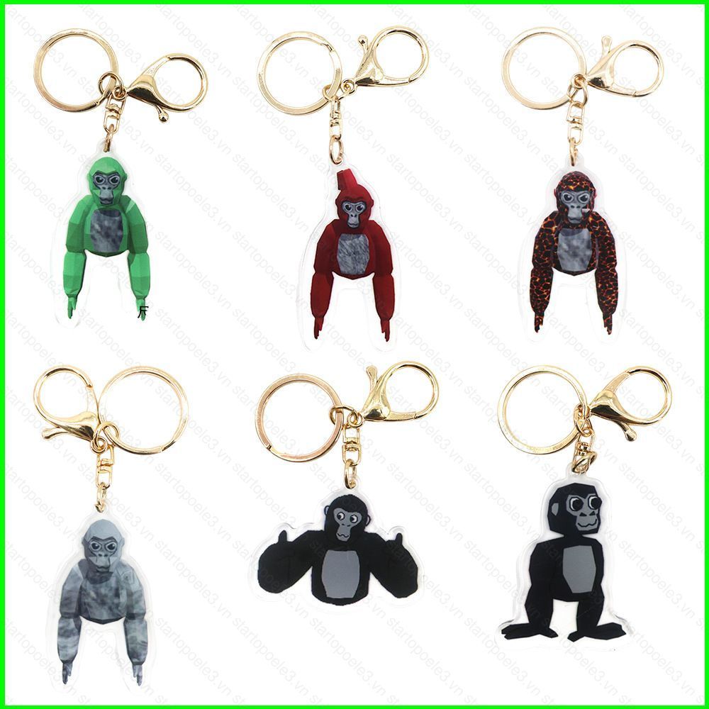 Mặt dây chuyền móc khóa acrylic thẻ Gorilla Tag