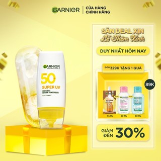  Kem chống nắng Garnier phổ rộng bảo vệ mạnh mẽ dễ chịu trên da SPF 50+ | PA++++ 30ML 
