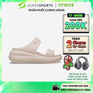  Dép Quai Ngang Unisex Crocs Classic Crush - Hồng - 207670-6UR ADS02 LS100 