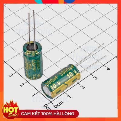 [10 Cái]- Tụ Hóa 3300uF 10V 10x21mm Xuyên Lỗ ChipViet Store
