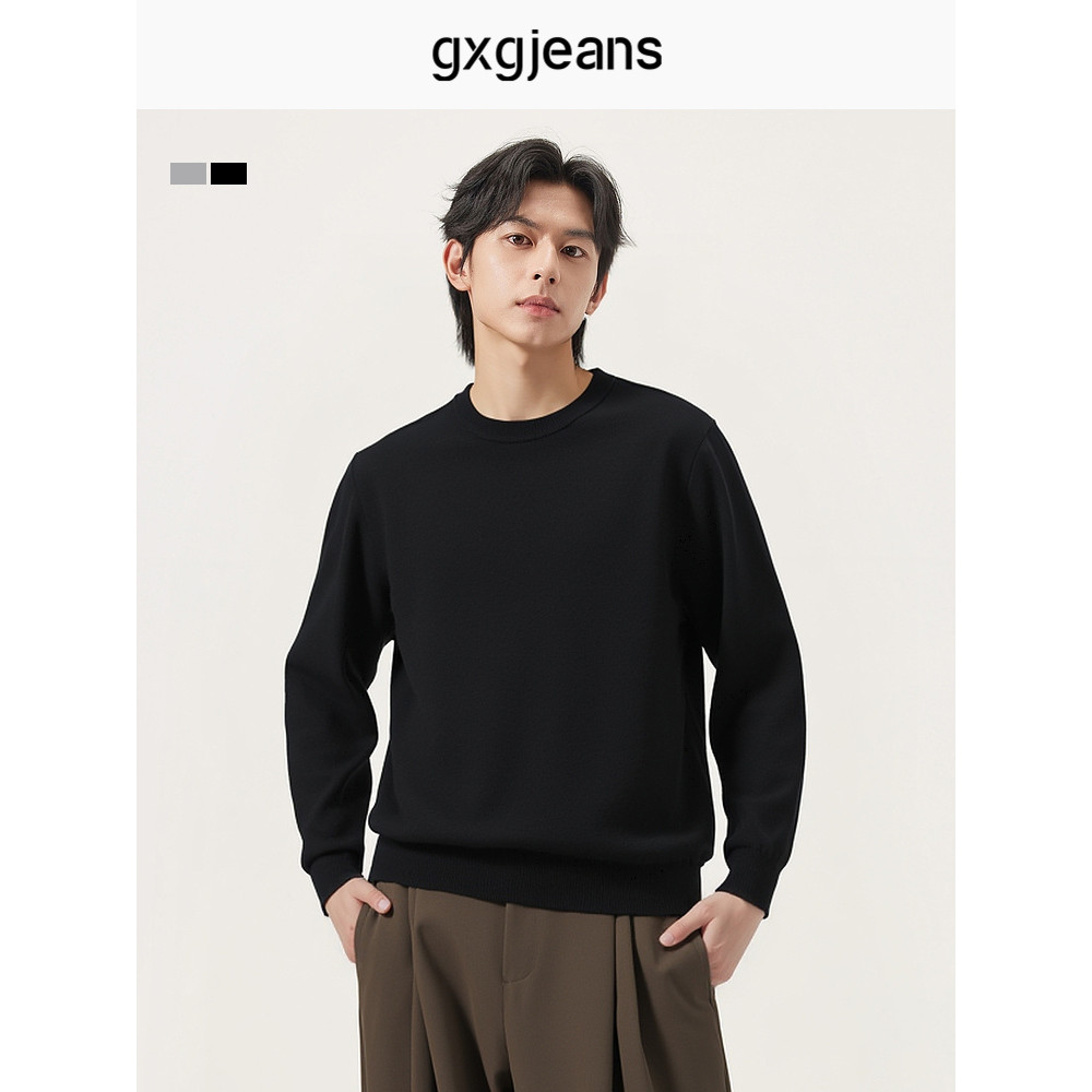 Gxg. jeans Nam Nhiều Màu Cơ Bản Bên Trong Trận Đấu Đơn Giản Đáy Cổ Tròn Áo Len Nam Xuân Thu Bán Chạy