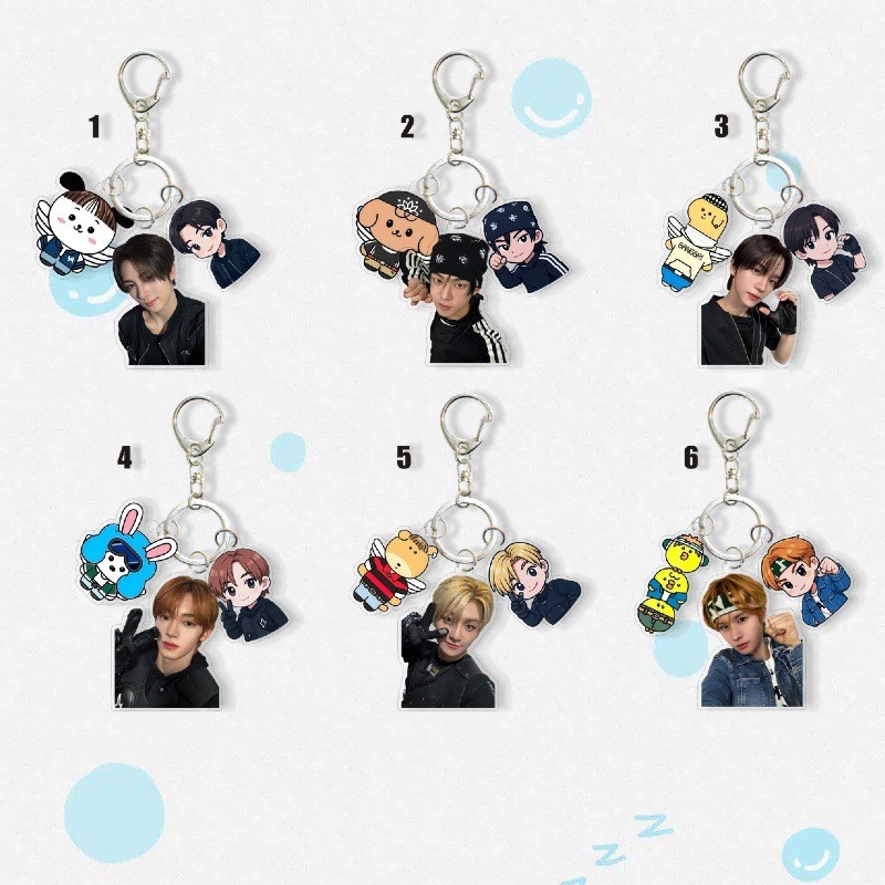Kpop IdolTWS Túi Acrylic Charm Móc Khóa Mặt Dây Chuyền DOHOON HANJIN