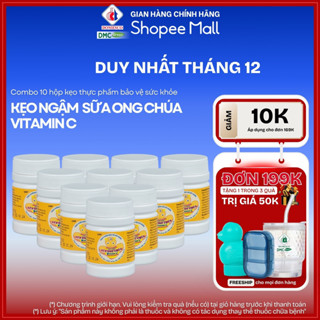  Combo 10 Viên Ngậm Bổ Sung Vitamin C Sữa Ong Chúa Domesco Giúp Tăng Đề Kháng 20 Viên 