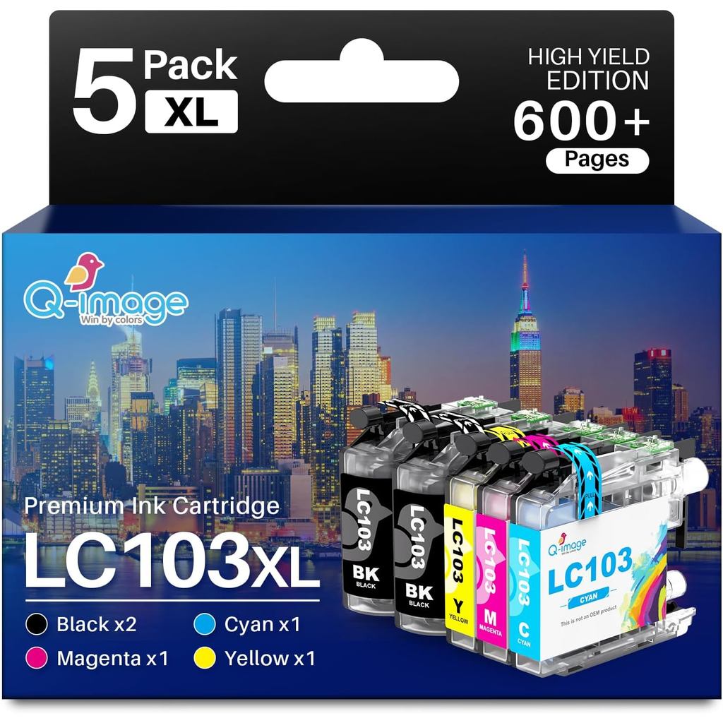 LC103XL LC103 Hộp mực năng suất cao Tương thích cho Brother LC103 XL LC101 Làm việc với Brother MFC-