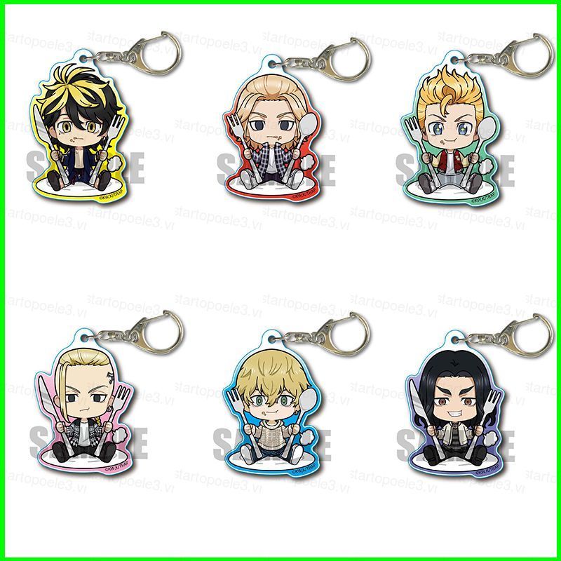 Anime Tokyo Revengers Móc Khóa Túi Acrylic Gấu Trúc Móc Khóa Móc Khóa Draken Mikey Hanagaki Ken Ryug