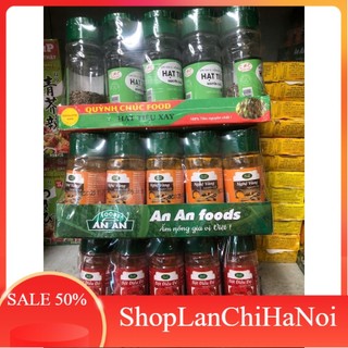 Nẻ 1 Lọ Hạt tiêu đen, bột nghệ, bột điều xay sẵn nguyên chất vị cay nồng thơm Lọ 25g