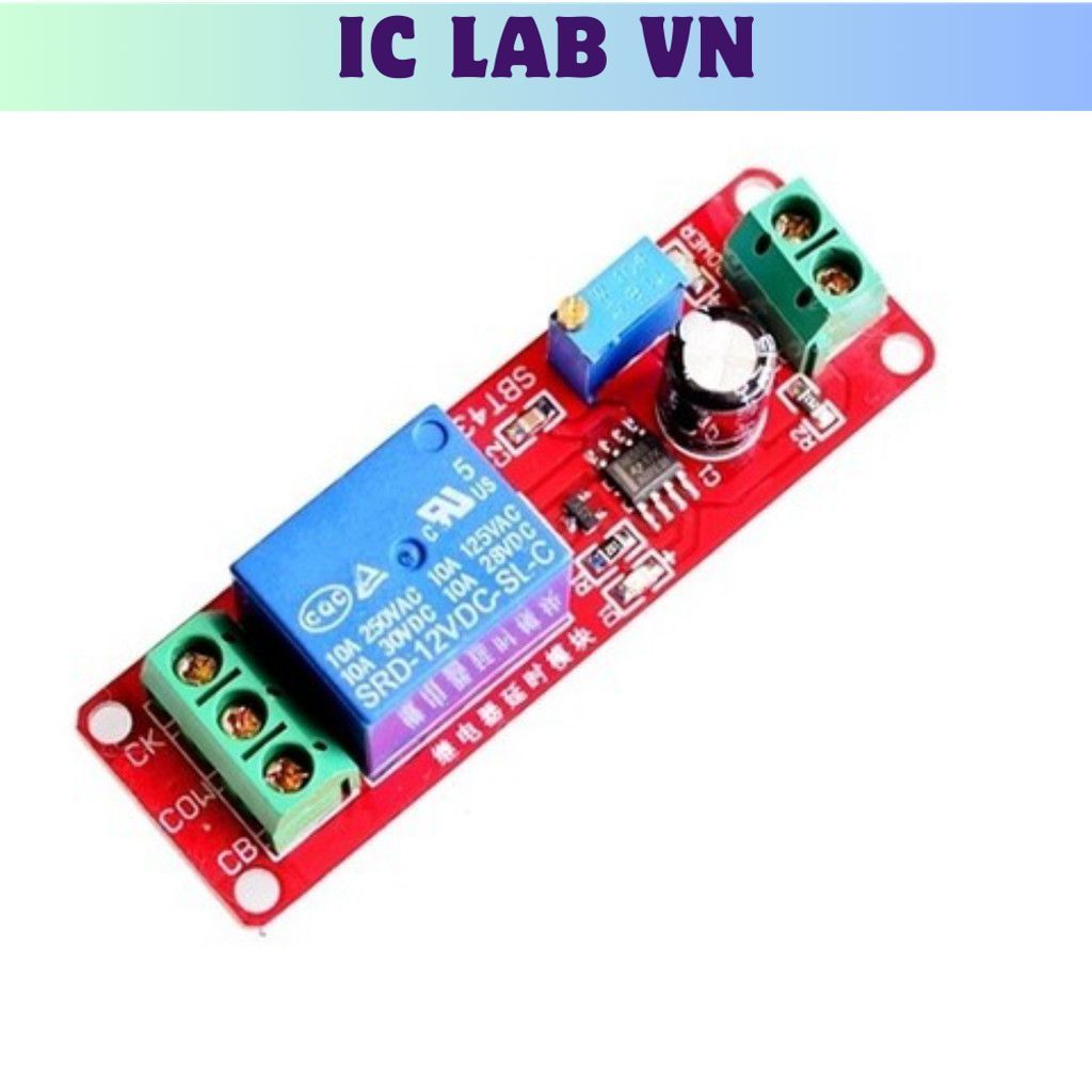 Mạch Relay Trễ IC555 12VDC Ic Lab VN