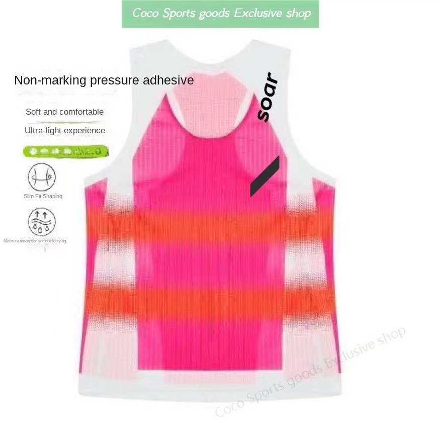 Summer Seamless Adhesive Boutique Vest Soar Track and Field Sports Running Marathon Sleeveless Top M