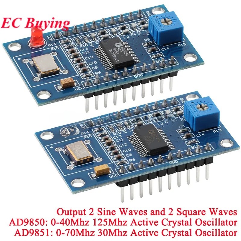 AD9850 AD9851 DDS Mô-đun phát triển mô-đun phát triển 0-70 MHz 0-40 MHz 2 sóng sin và 2 sóng vuông 1