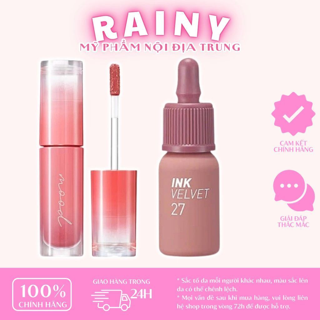 [PERIPERA] Son kem Peripera Ink Velvet / Ink Mood Glowy / Water Bare Tint (đọc kỹ mô tả)