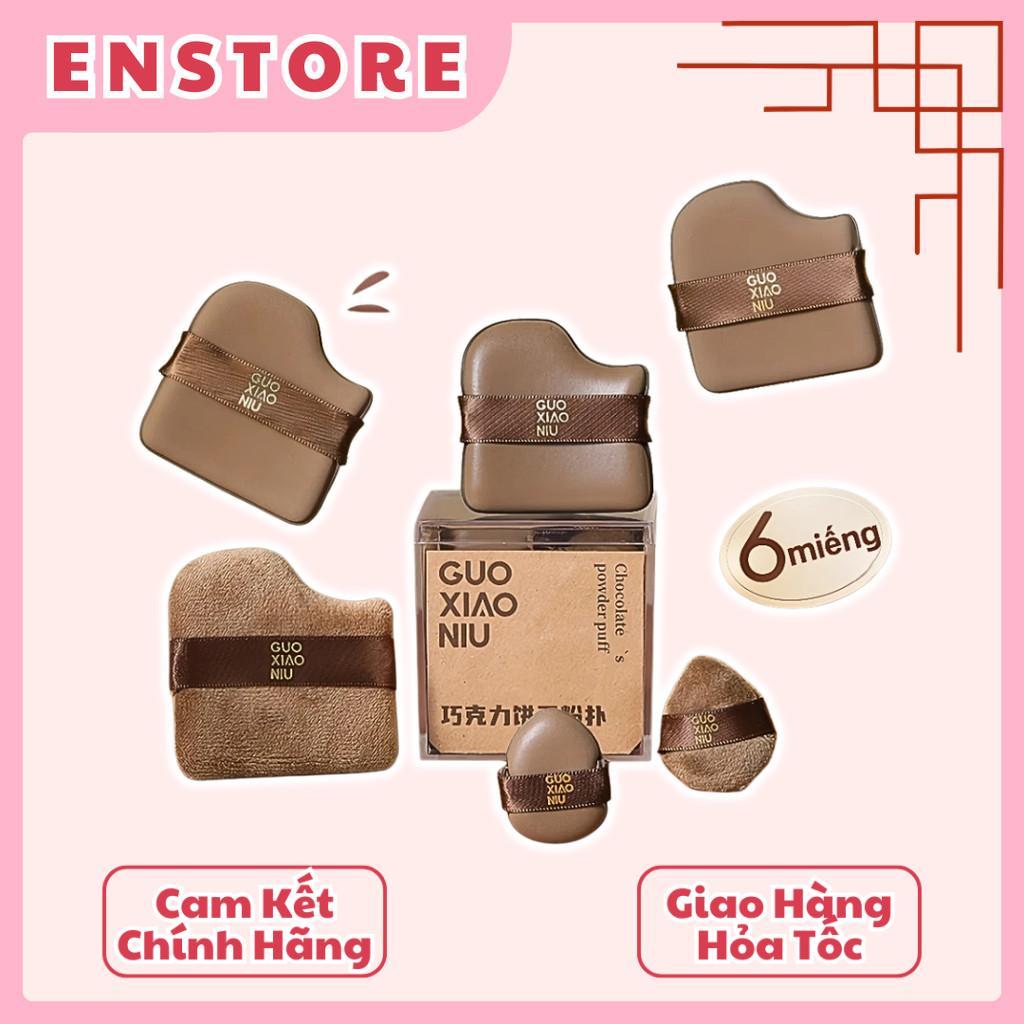 [GUOXIAONIU] Set 6 mút tán nền Guoxiaoniu Chocolate Biscuit Enstore