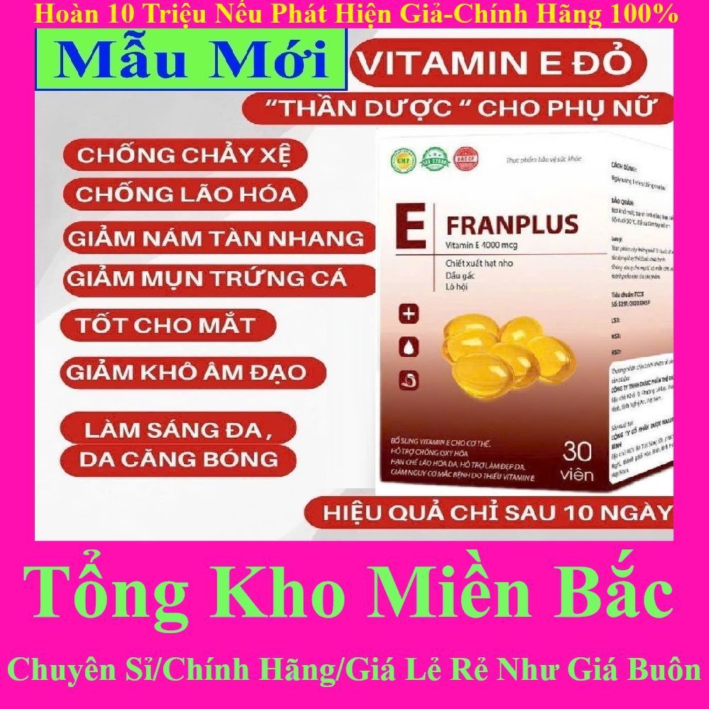 Combo Viên uống đẹp da Vitamin E Đỏ Nga Mirrolla Sanofi 270mg & 400mg 9600 4000 franplus -chính hãng