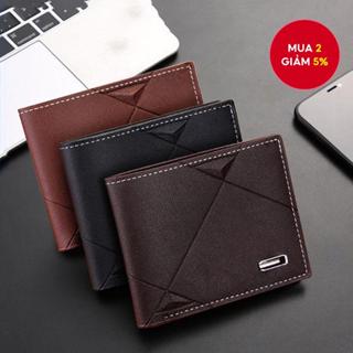  Ví Da Pu Mỏng Cho Nam - Đựng Xu Và Thẻ Nhiều Ngăn Kiểu Dáng Thời trang 