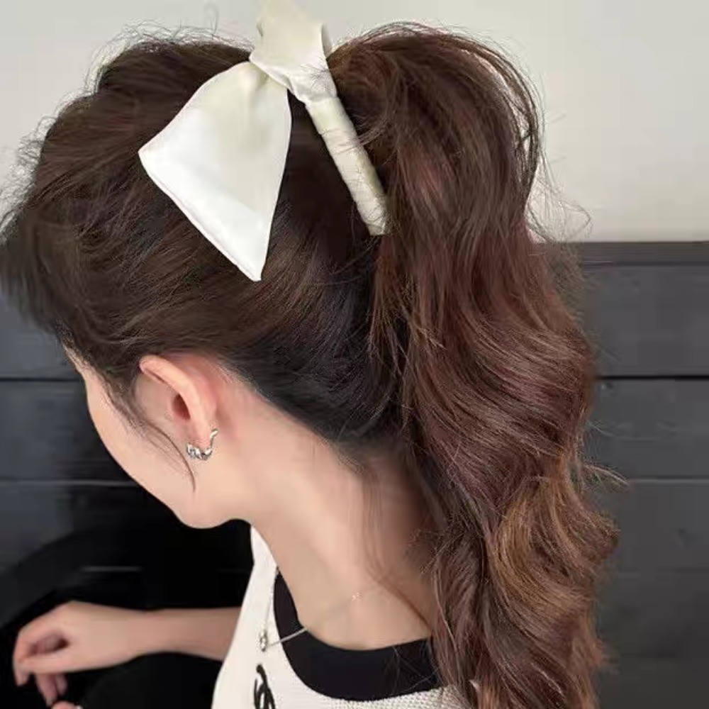 Bunny Ear Banana Hairpin for Women High Ponytail Claw Clip Hair Accessory