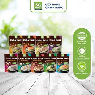  Lốc 9 Cháo Nâu Mix Vị Ăn Liền SG Food  Sườn Non Cá Lóc Cá Hồi Thịt Bằm Tổ Yến Bò Hải Sản Tôm Chim Cút Lươn  