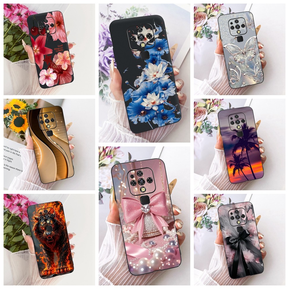 Ốp lưng Tecno Camon 16 Tecno Camon 16 Pro Vỏ sơn hình bướm thời trang mèo dễ thương CE7 CE7j CE9h