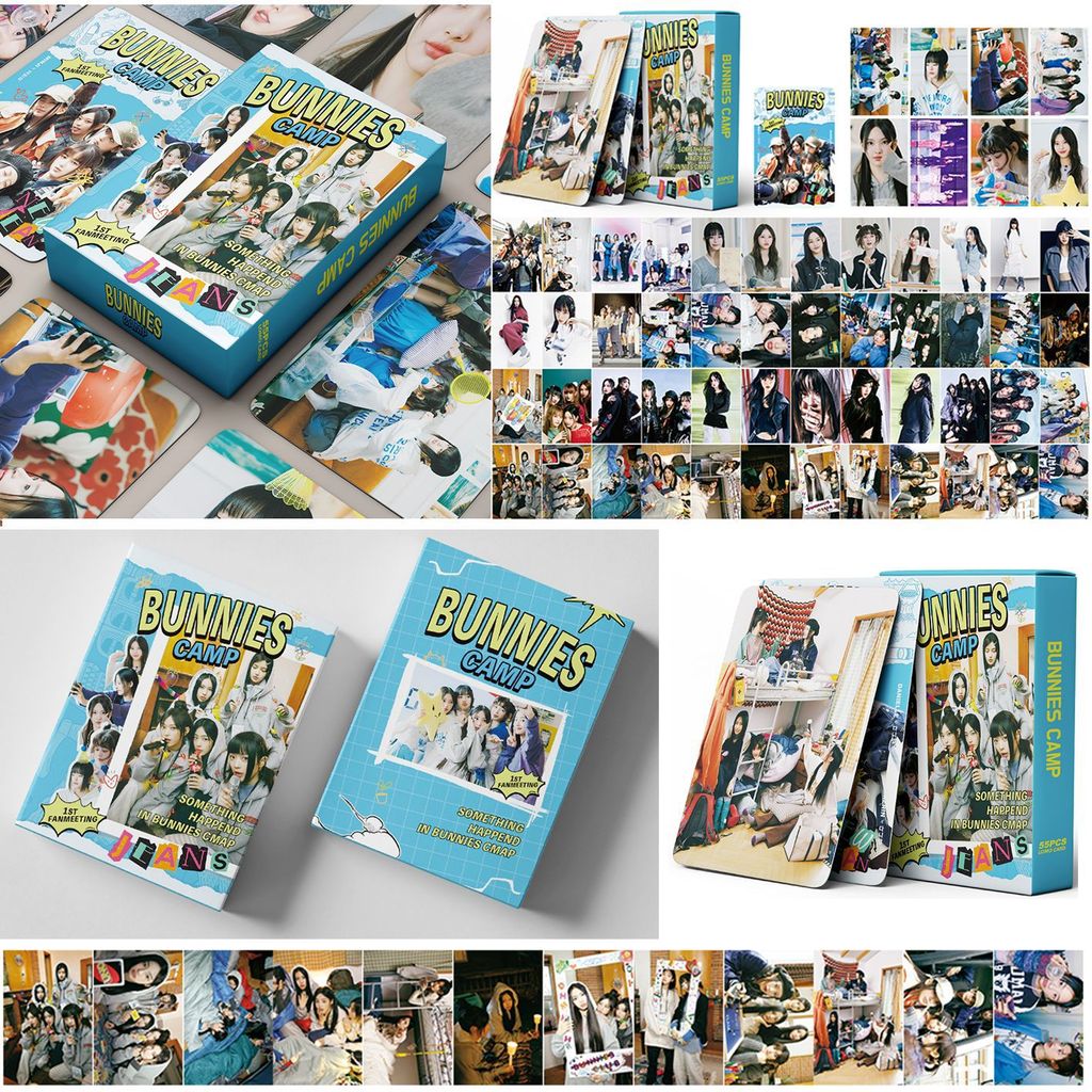 [5.7 * 8.6cm] JEANS JEANS Hallyu Meitu Photocard 55 Chiếc DIY Trang Trí Photocard BUNNIES CAMP