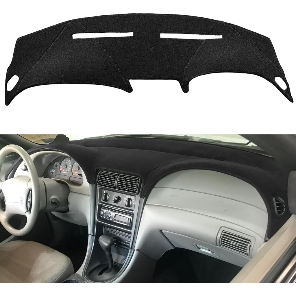 Thảm che nắng Yiz Dash cho thảm lót bảng điều khiển Ford Mustang (Đen) J136