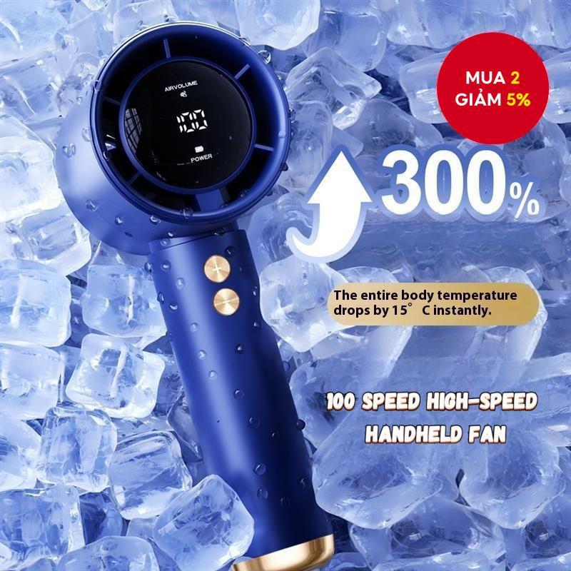 Quạt Làm Mát Cầm Tay Tốc Độ Cao Di Động Có Thể Sạc Lại Turbo Quạt Nhỏ Để Bàn Cho Du Lịch Gia Đình