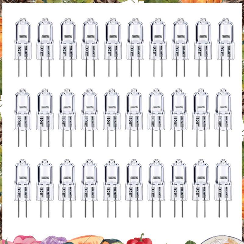 Bóng đèn G4, 20 gói Halogen G4 12V 20W với Đế Bi-Pin G4, Bóng đèn G4 công suất cao 12V 300LM cho Bón