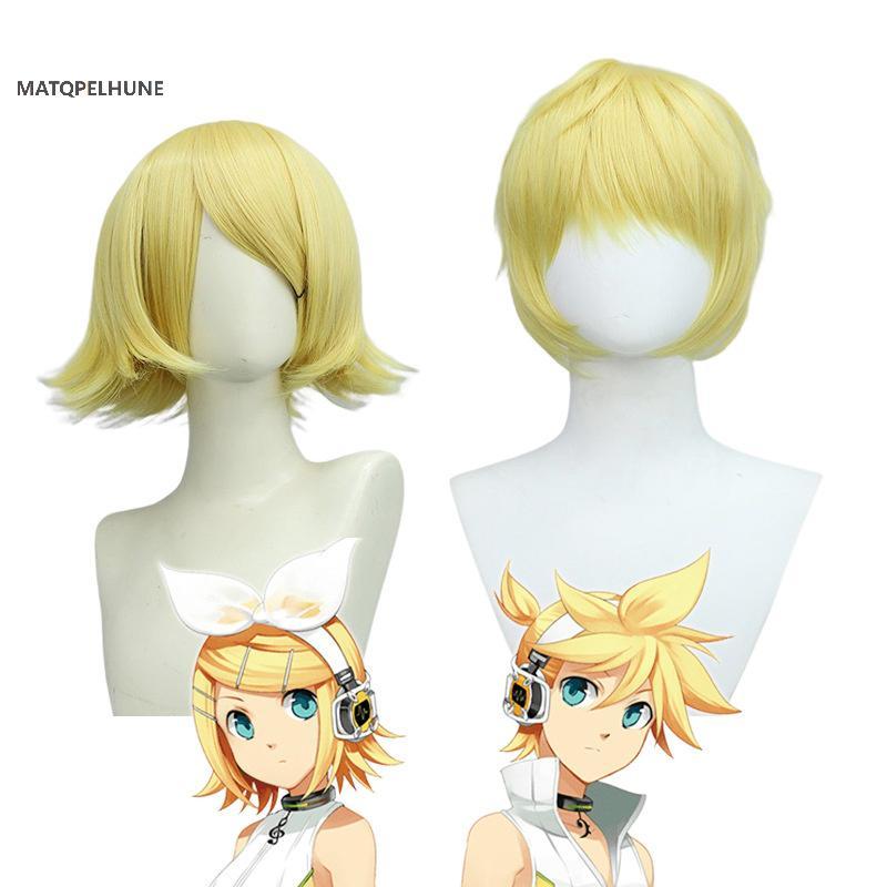 Tóc giả anime Kagamine Rin cosplay chống nhiệt tổng hợp