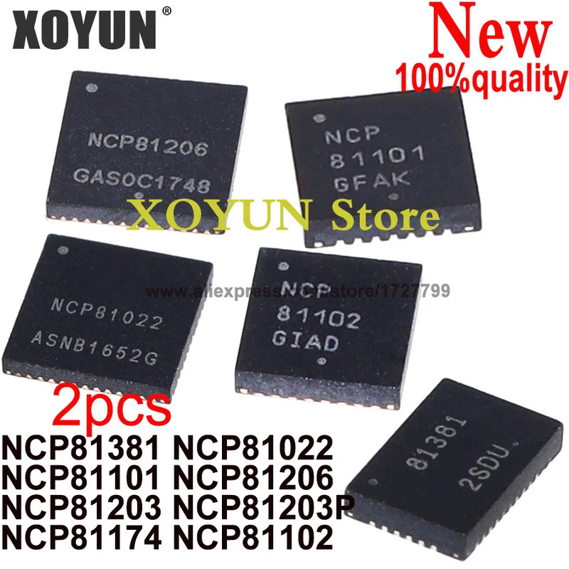 (2 chiếc) 100% Mới NCP81381 NCP81022 NCP8111 NCP8206 NCP81203 NCP81203P NCP81174 NCP81102 QFN chip i