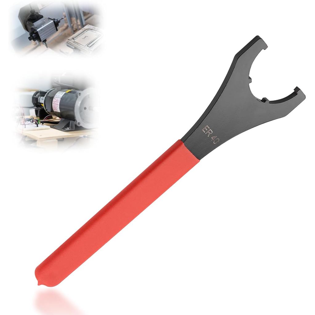 Bộ cờ lê cờ lê KUIDAMOS, Cờ lê kẹp Collet ER40 có lỗ mở 58mm, Cờ lê kẹp Collet màu đỏ Cờ lê ER40 Cờ 