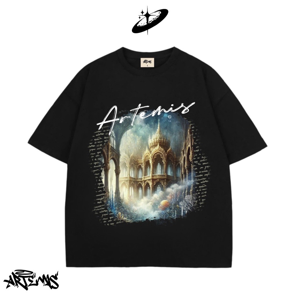 Áo thun form Boxy/ Oversize Unisex ARTEMIS 100 cotton Local Brand- Abyssal Castle