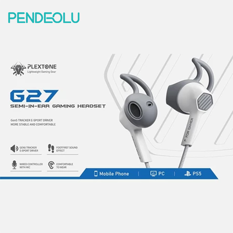 PENDEOLU Tai Nghe Chơi Game Plextone G27 Trang Bị Màn Loa Kép, Tai Nghe Thể Thao Điện,Dây Chống Đứt 