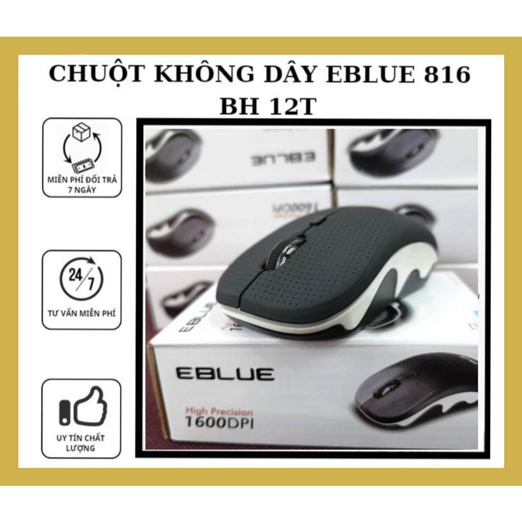 Chuột eblue 816 không dây( EMS816 Wireless )- Hàng Chính Hãng 100%, Bảo Hành 12 Tháng