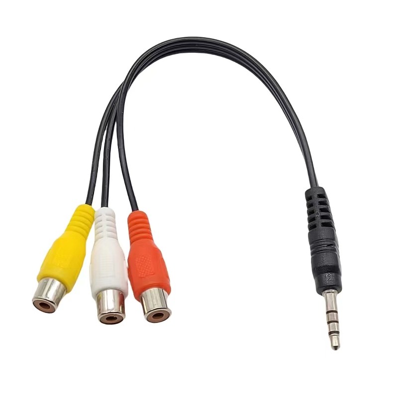 3.5 One Point Three Lotus Cable 3.5 đến 3RCA 3.5mm đến Đỏ Vàng Trắng TV Box Kết nối cáp Video TV