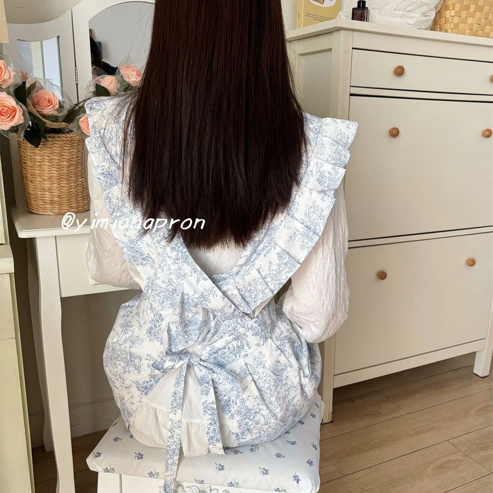 Tranh Mực Phong Cách Hàn Quốc Cafe Tạp Dề Cotton Nguyên Chất Xuất Khẩu Cafe Q0WT