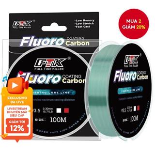  100M Fluorocarbon Coated Leader - Dây chìm sợi Carbon 4.1-34.3LB để câu cá chép 