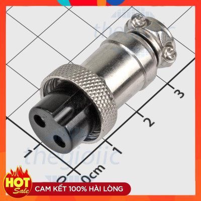 [3 Cái]- GX16-2P Đầu Nối Tròn Cái 2 Chân Thẳng Hàng 7A 125V ChipViet Store
