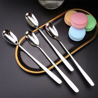 Kaiyo Muỗng Cà Phê Đầu Dài Inox304 Không Gỉ DÀY ĐẸP Cán Dài 20cm Muỗng Tráng Miệng Muỗng Trộn Muỗng Gia Vị Muỗng Trà Sữa