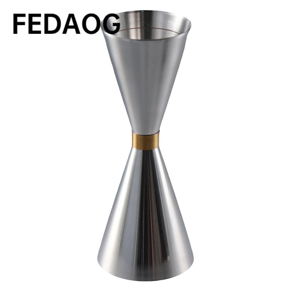 FEDAOG Bar Đo Jigger, Thép không gỉ OZ / ML Double Cocktail Jigger, Đo lường Bên trong Shot Đồ uống 