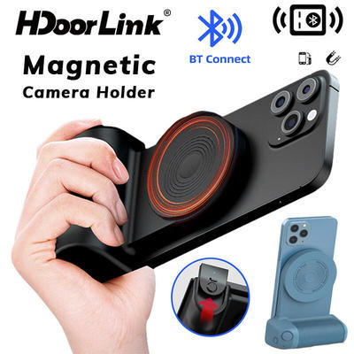 Giá đỡ điện thoại từ tính HdoorLink Giá đỡ tay cầm máy ảnh Chống rung Bluetooth Remote Shutter Selfie Grip cho điện thoại Android / iOS