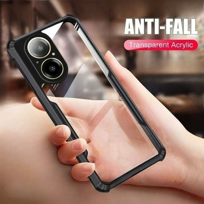 CZM Cho Realme C67 4G Ốp Lưng Acrylic Trong Suốt Giáp Chống Sốc Coque Trên RealmeC67 Realmi C67 C 67