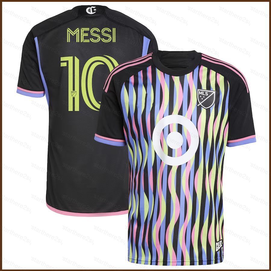 NP2 Lionel Messi Đen 2024 MLS All-Star Game Authentic Player Jersey - Bóng đá cho Trẻ em, Người lớn 