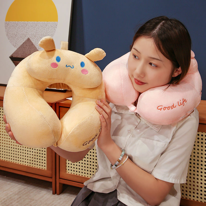 Chất Lượng Đức Hoạt Hình Siêu Mềm Dễ Thương Hình Chữ U Gối Ngủ Người Ảnh Hưởng Du Lịch Di Động Nghỉ 